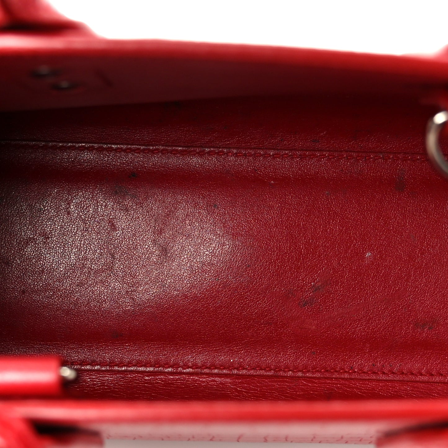 Calfskin Crocodile Embossed Nano Sac De Jour Red