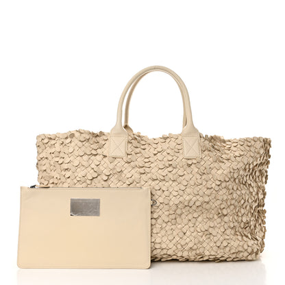 Bottega Veneta Nappa Intrecciato Medium Paillettes Cabat Cream 3 of 16