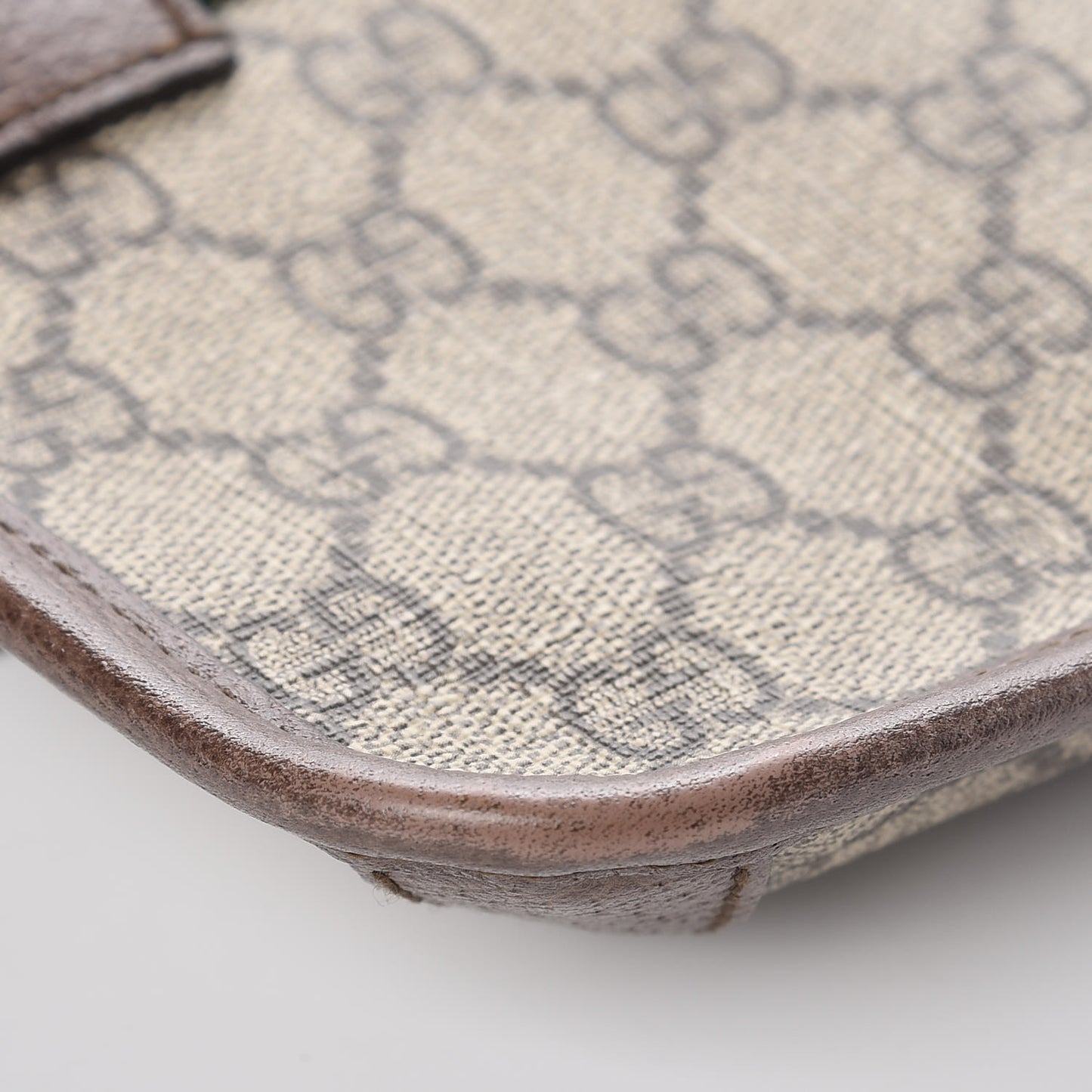 GG Supreme Monogram Neo Vintage Web Belt Bag Brown