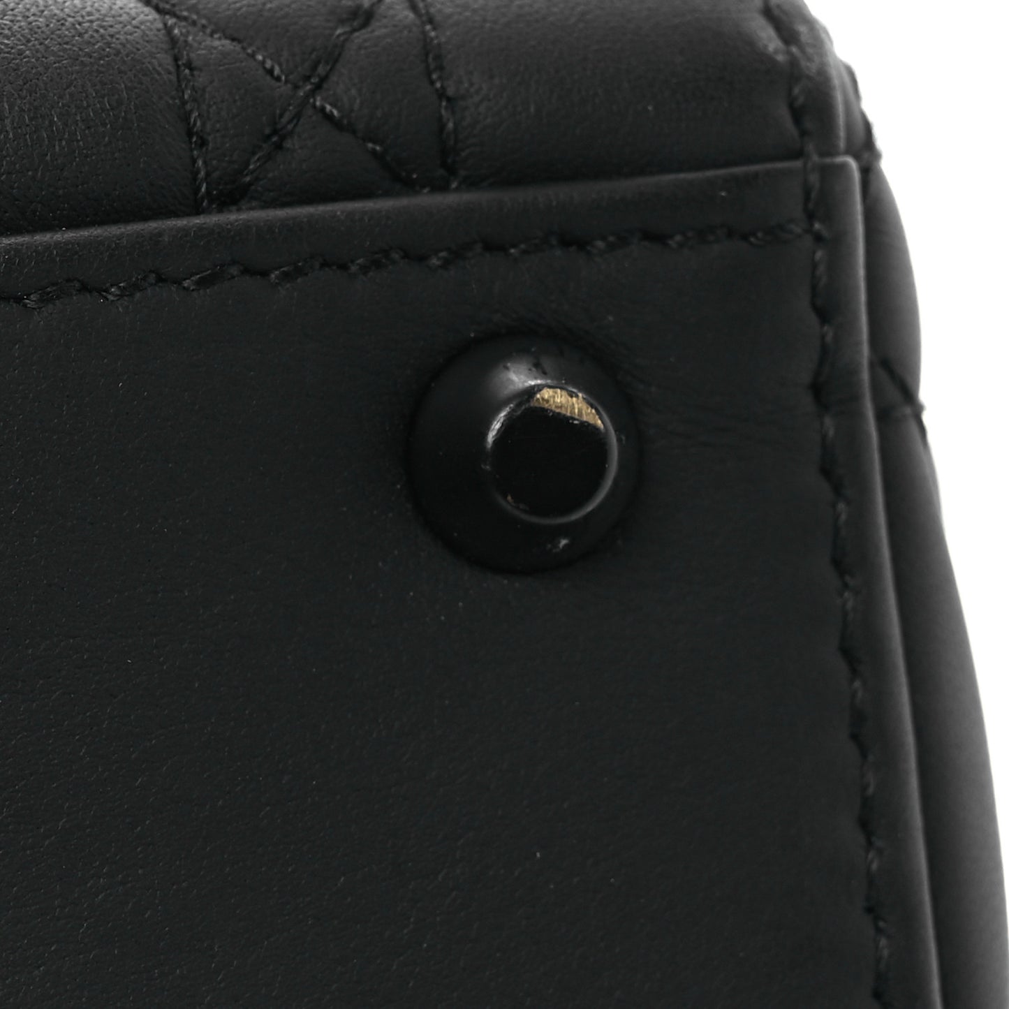 Ultra Matte Calfskin Cannage Mini Lady Dior Black