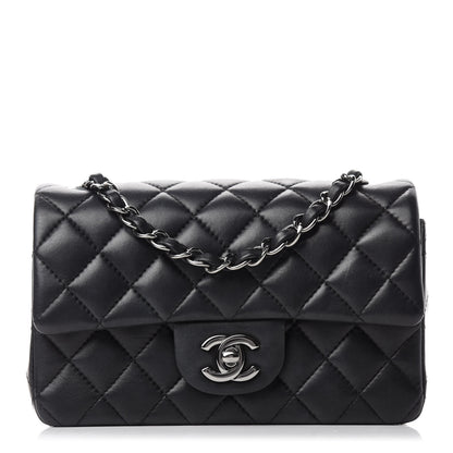 Chanel Lambskin Quilted Mini Rectangular Flap Black 1 of 10