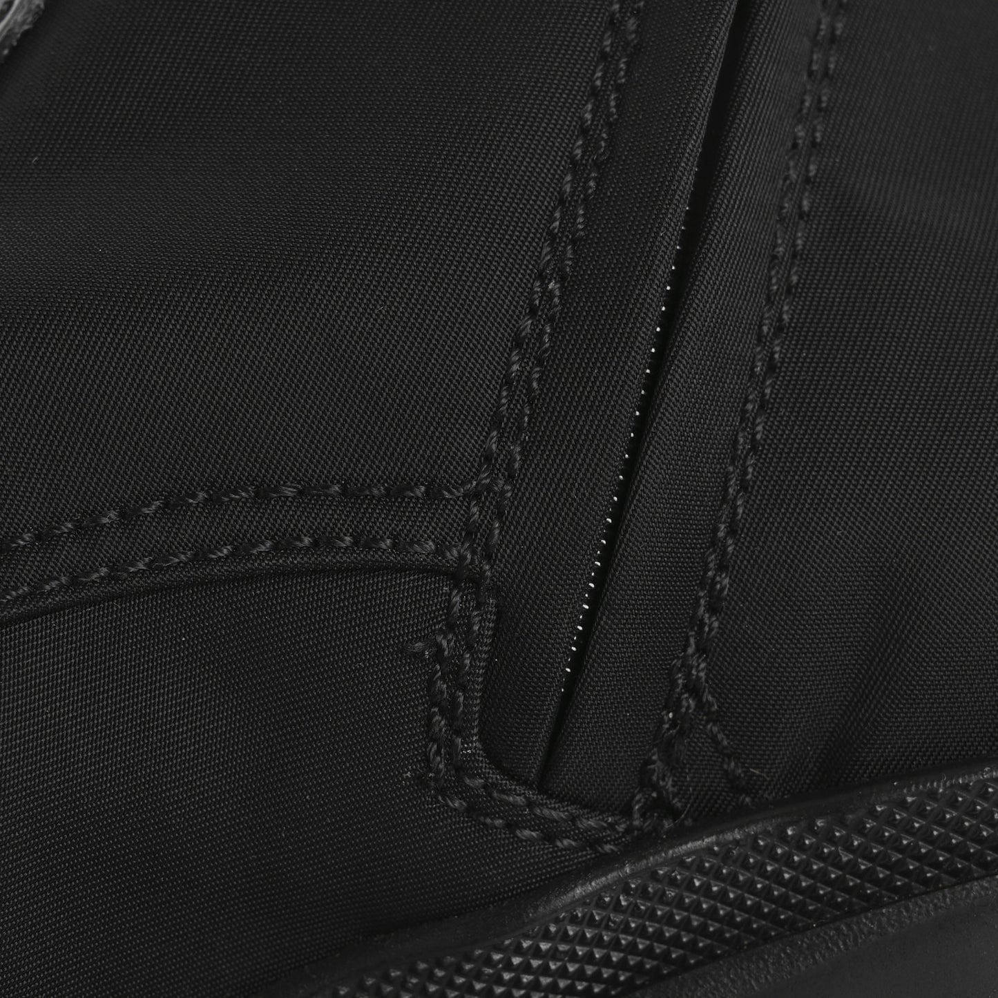 Spazzolato Re-Nylon Metal Triangle Logo Lace Up 55mm Ankle Boots 37.5 Black