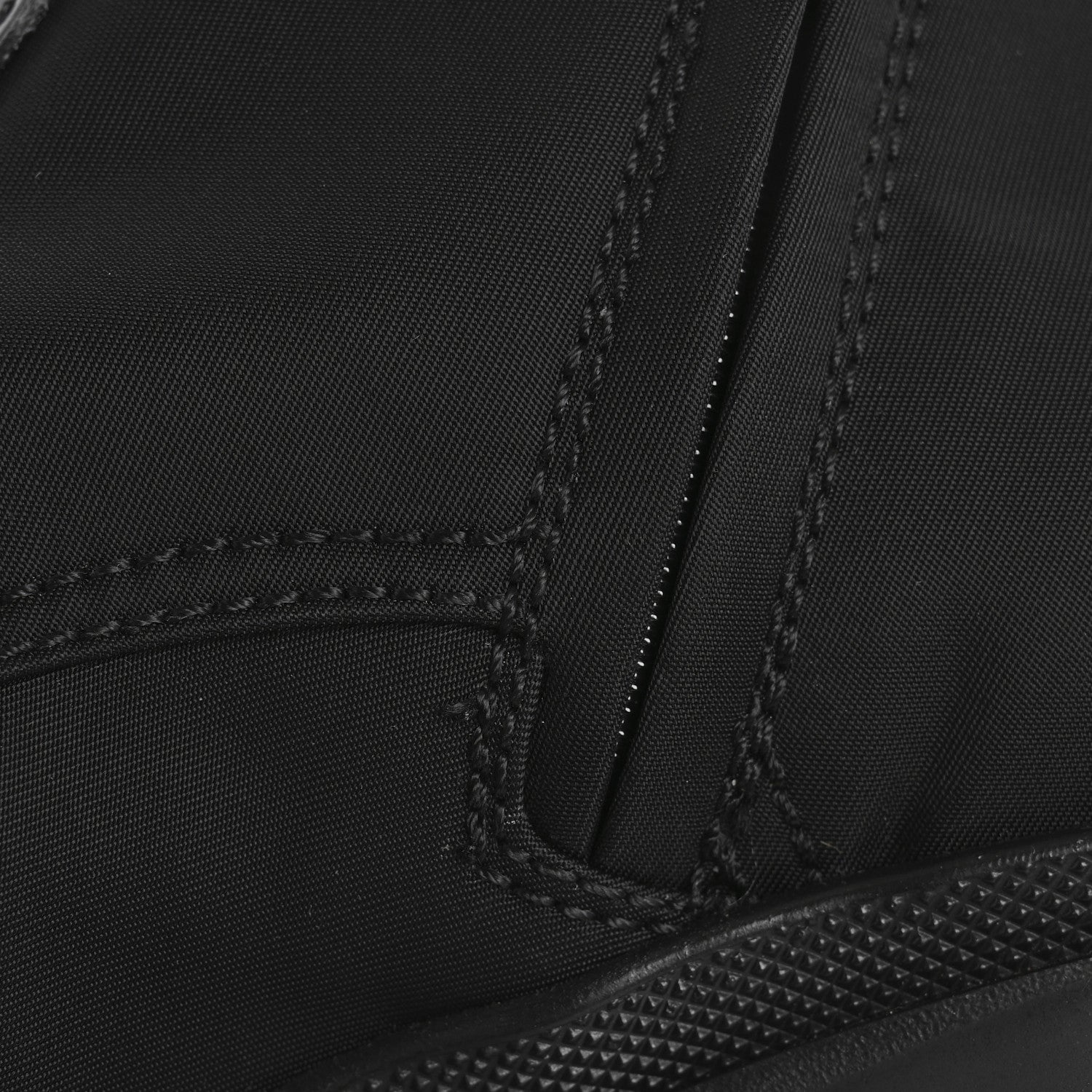 Prada Spazzolato Re-Nylon Metal Triangle Logo Lace Up 55mm Ankle Boots 37.5 Black 10 of 16