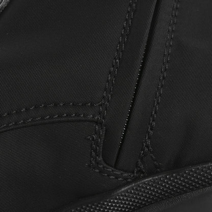 Prada Spazzolato Re-Nylon Metal Triangle Logo Lace Up 55mm Ankle Boots 37.5 Black 10 of 16