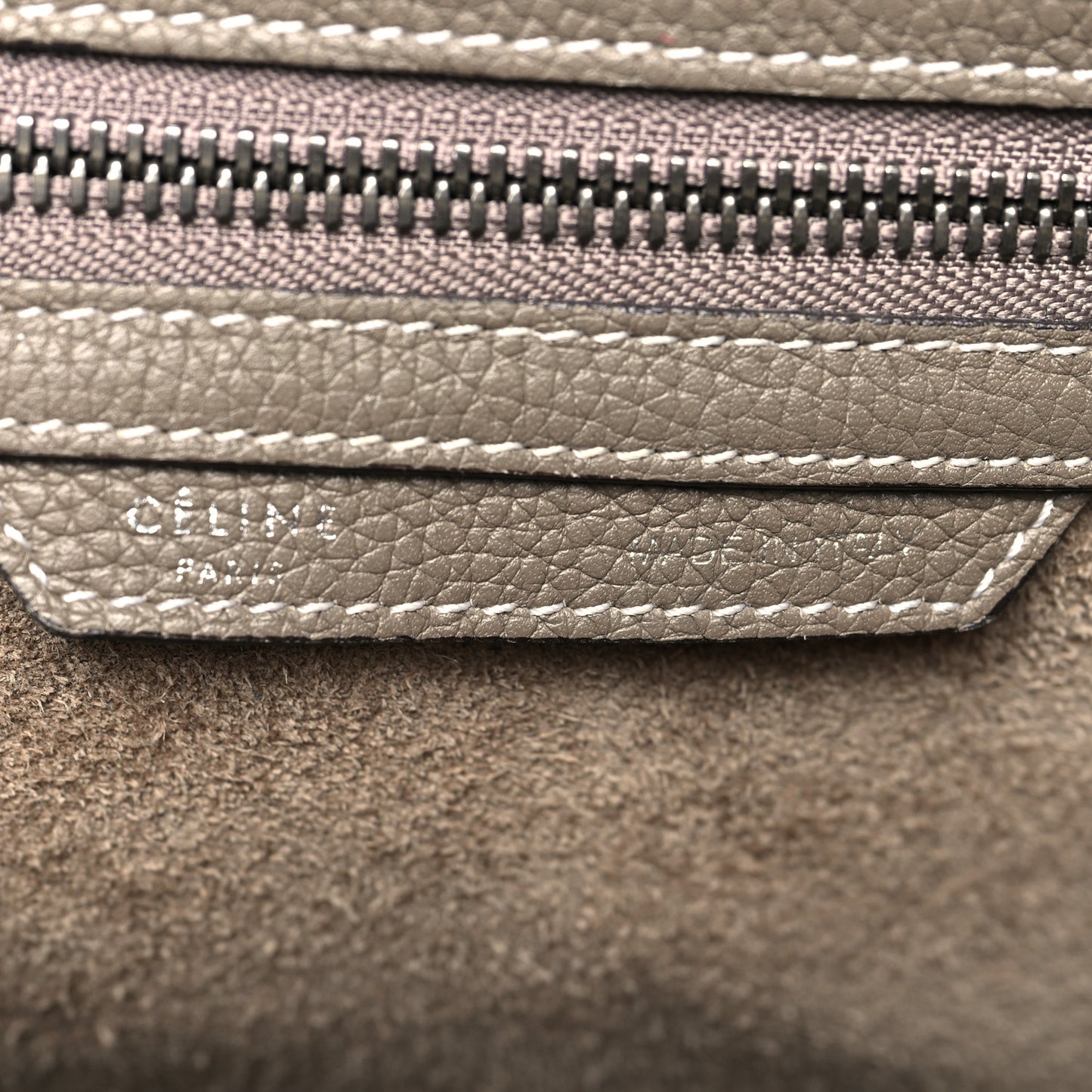 Drummed Calfskin Mini Luggage Souris