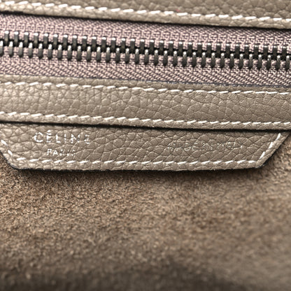 Celine Drummed Calfskin Mini Luggage Souris 6 of 16