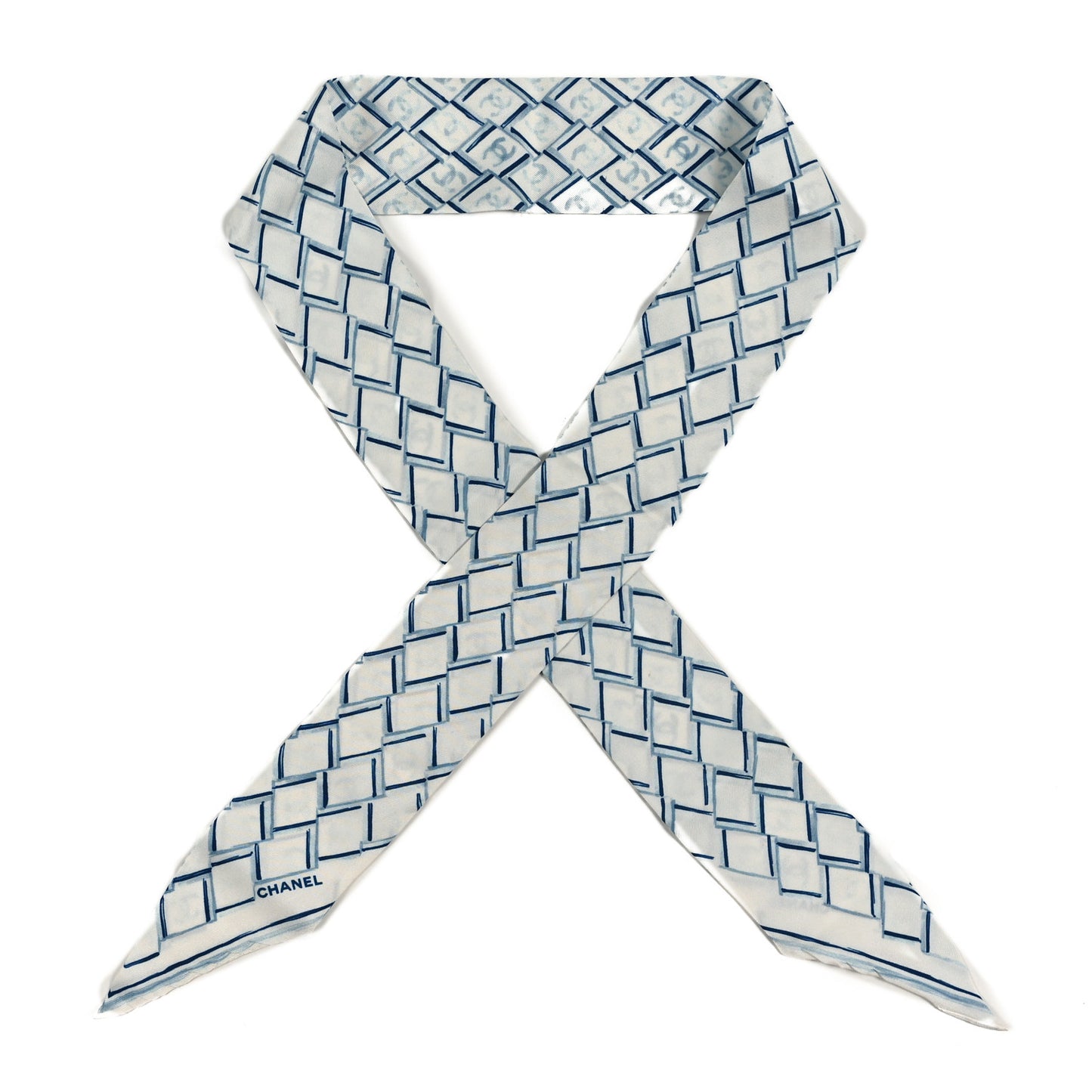 Silk CC Slim Bandeau  Blue White
