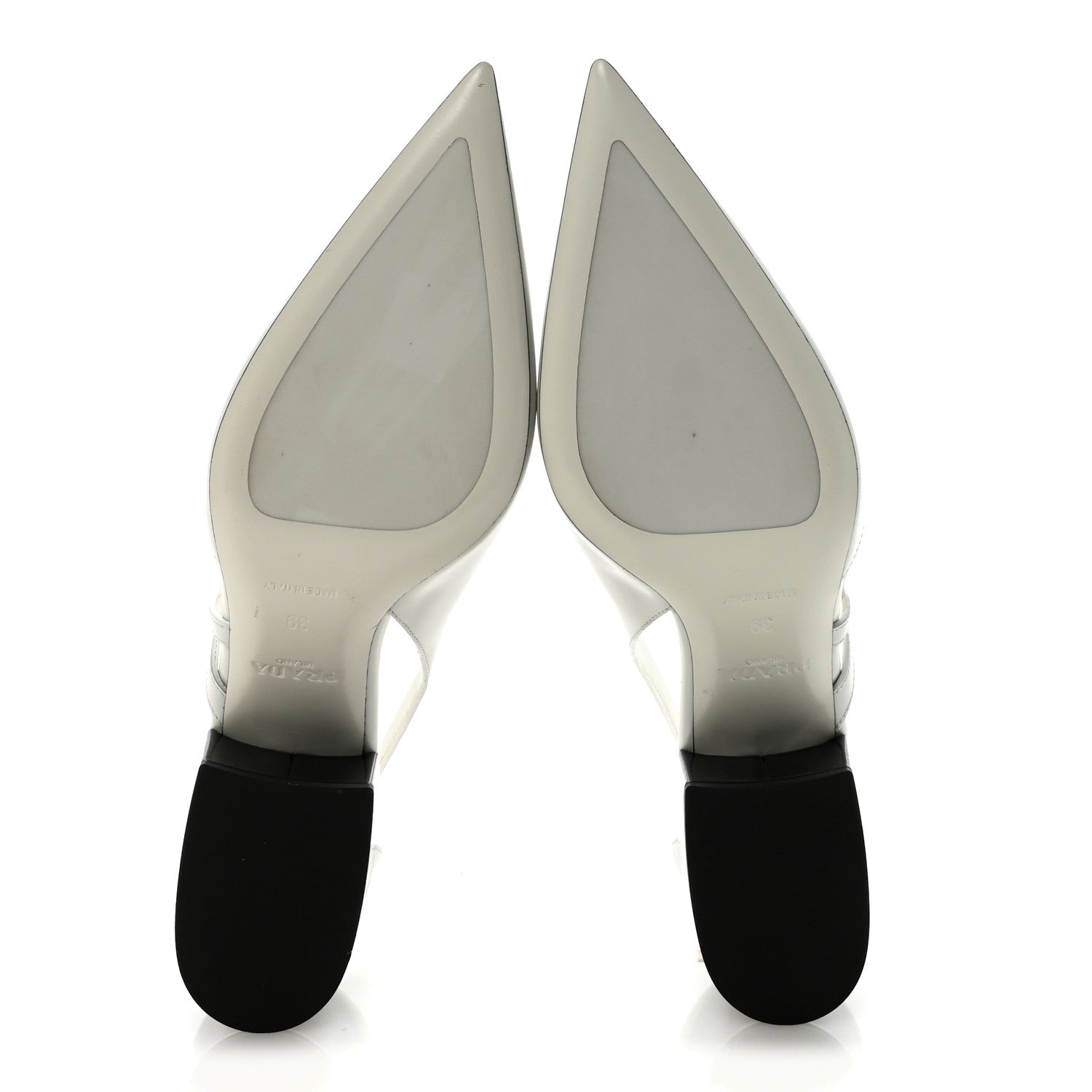Prada Spazzolato Cutout 55mm Pumps 39 White 6 of 9