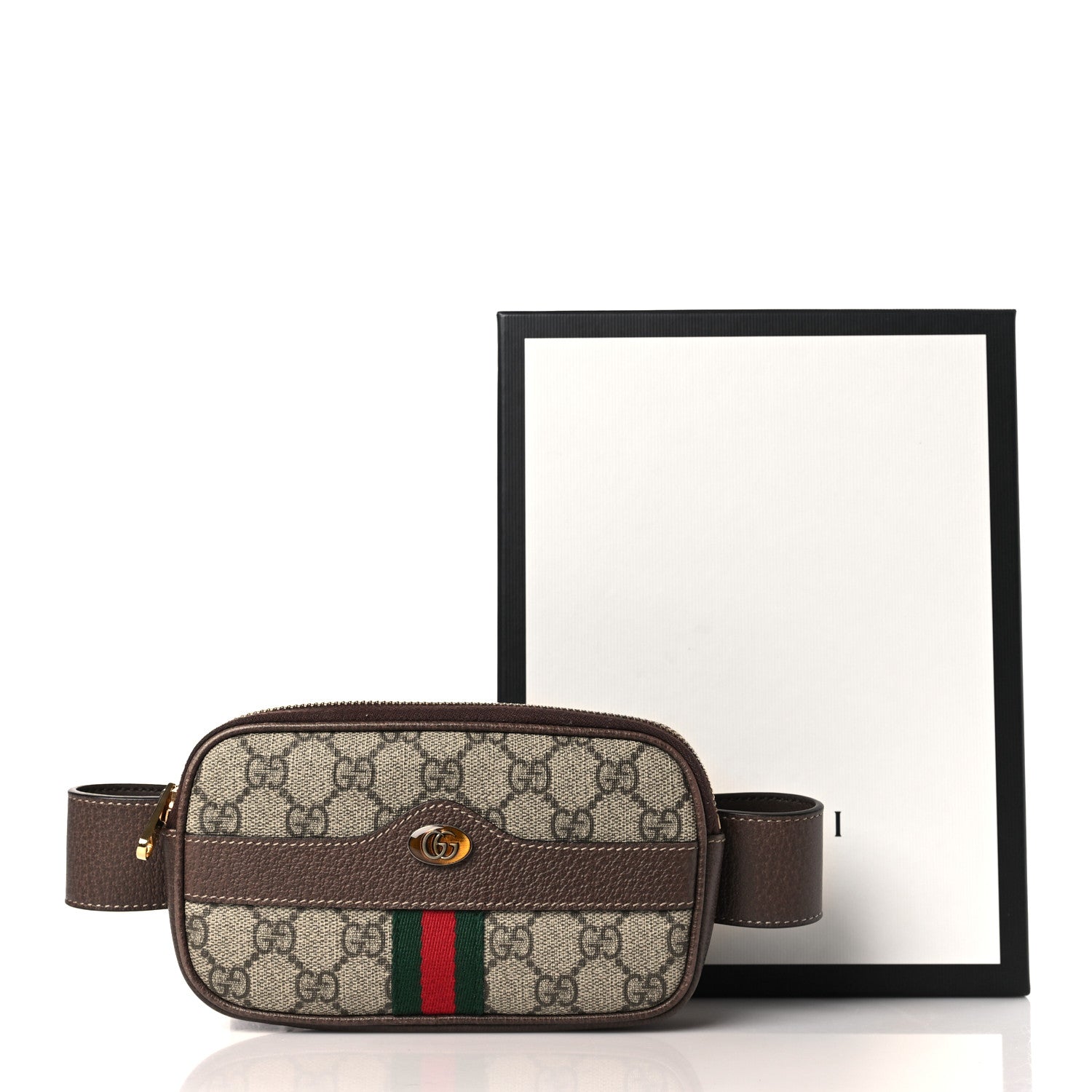 Gucci GG Supreme Monogram Web Ophidia Belted iPhone Case 85 34 Dark Brown 10 of 10