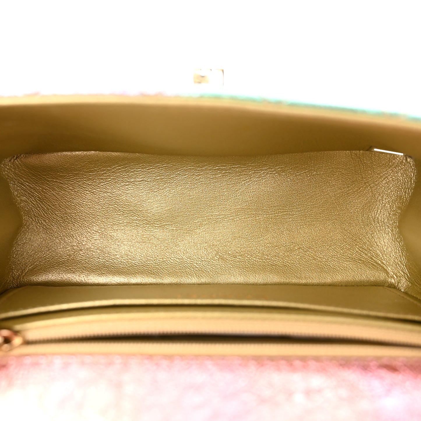 Metallic Goatskin Quilted Mini 2.55 Reissue Flap Multicolor