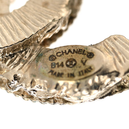 Chanel Enamel CC Baroque Earrings Black Gold 4 of 5