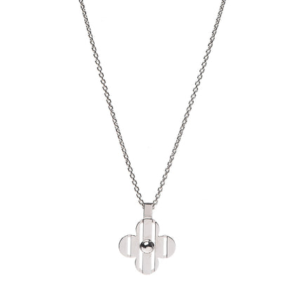 Louis Vuitton 18K White Gold Petite Fleur Pendant Necklace 1 of 4