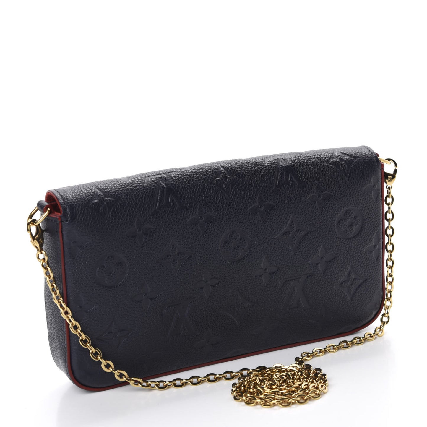 Empreinte Pochette Felicie Chain Wallet Marine Rouge