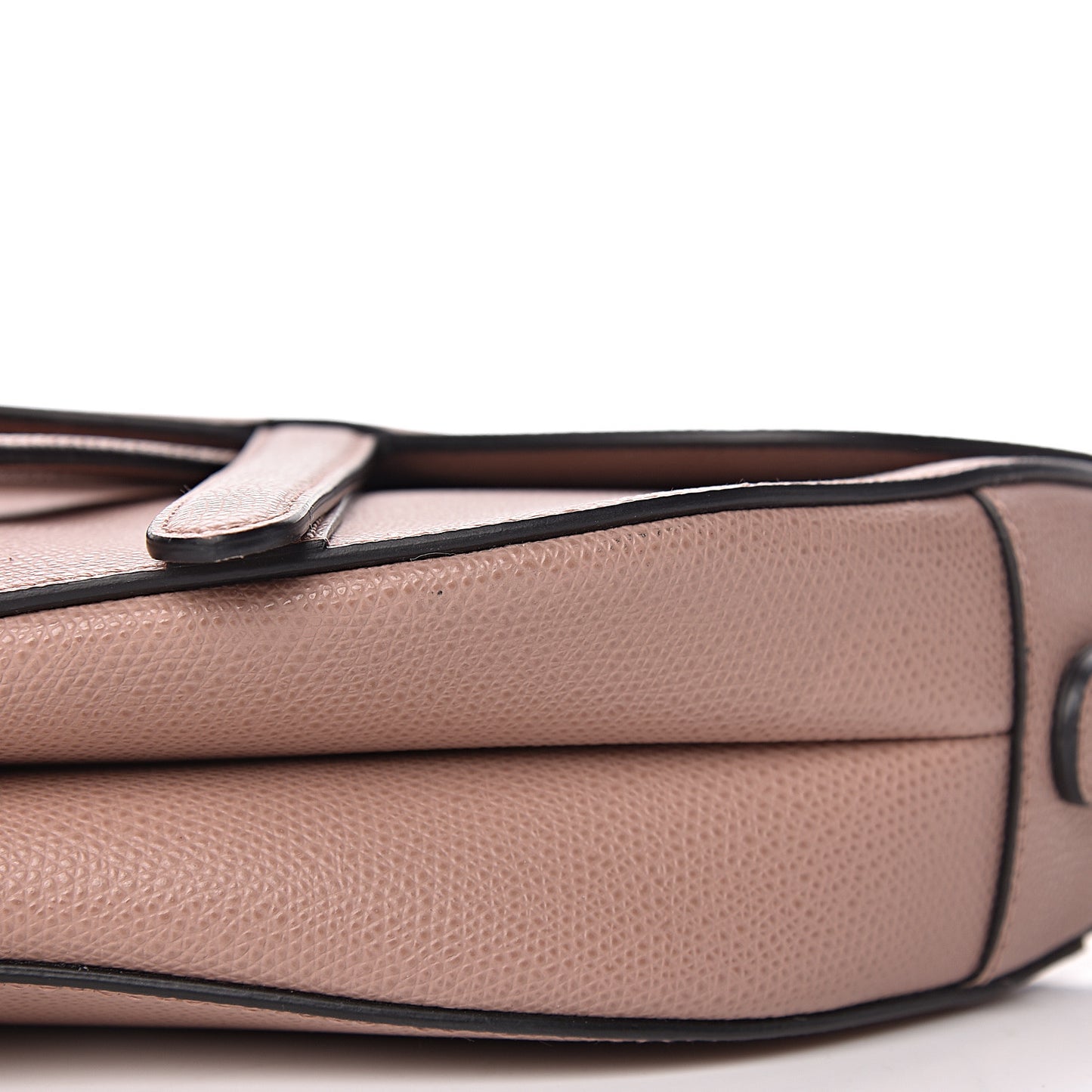 Grained Calfskin Saddle Bag Pink