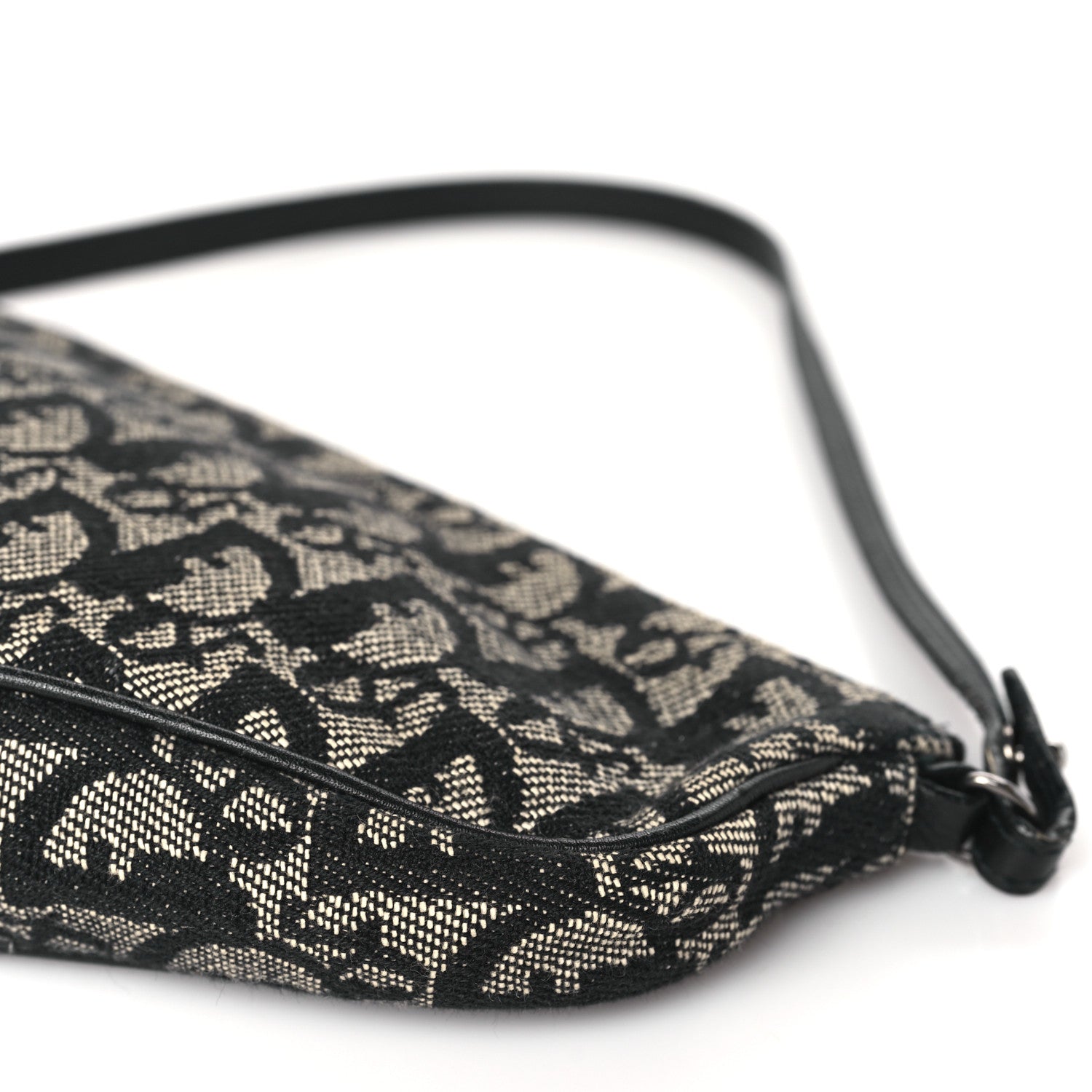 Christian Dior Monogram Mini Saddle Pochette Black 10 of 15