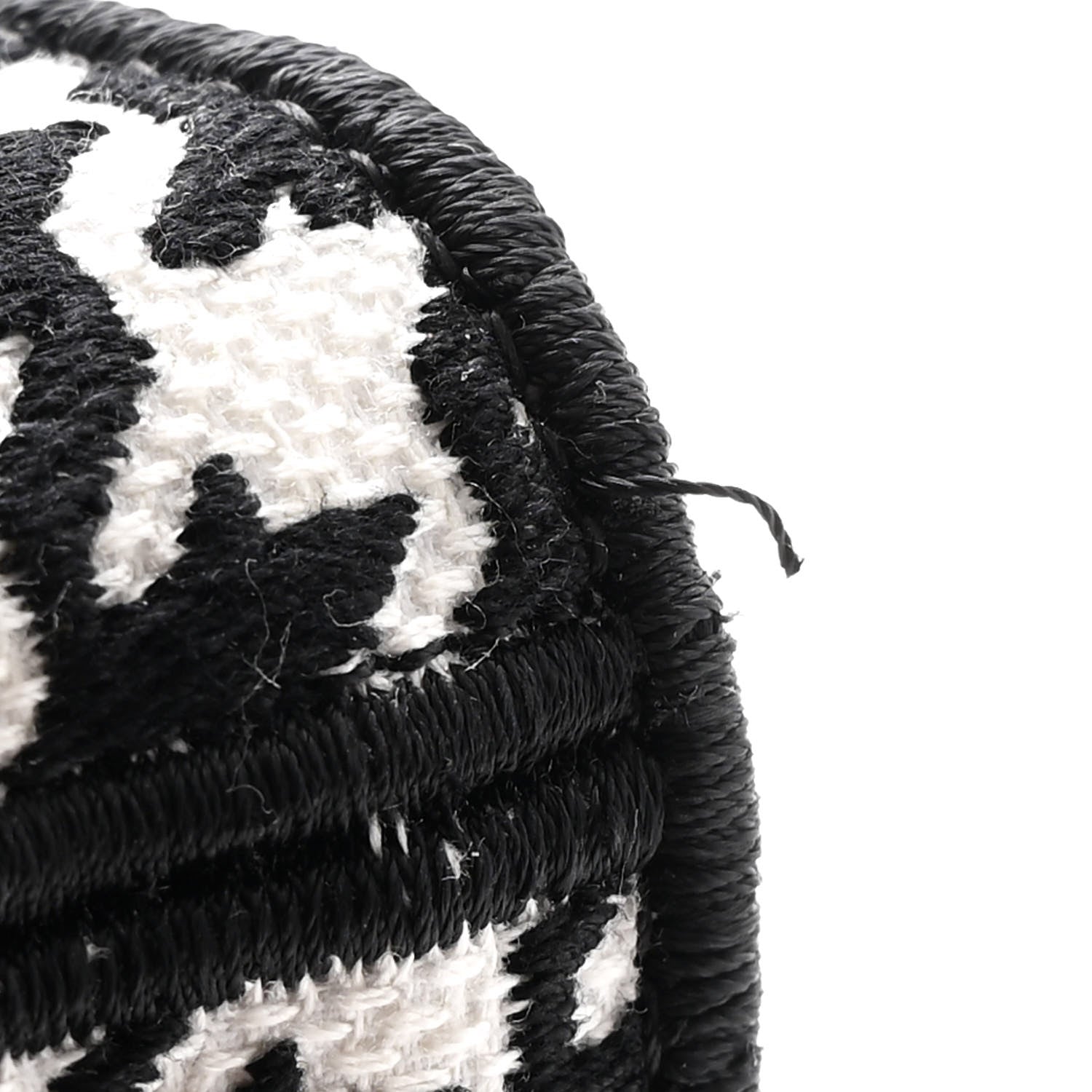 Christian Dior Canvas Houndstooth Embroidered Medium Lady D-Lite Black White 11 of 12