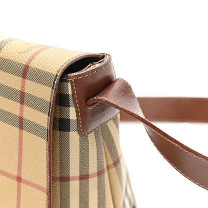Burberry Haymarket Check Crossbody Messenger Bag Tan 12 of 14