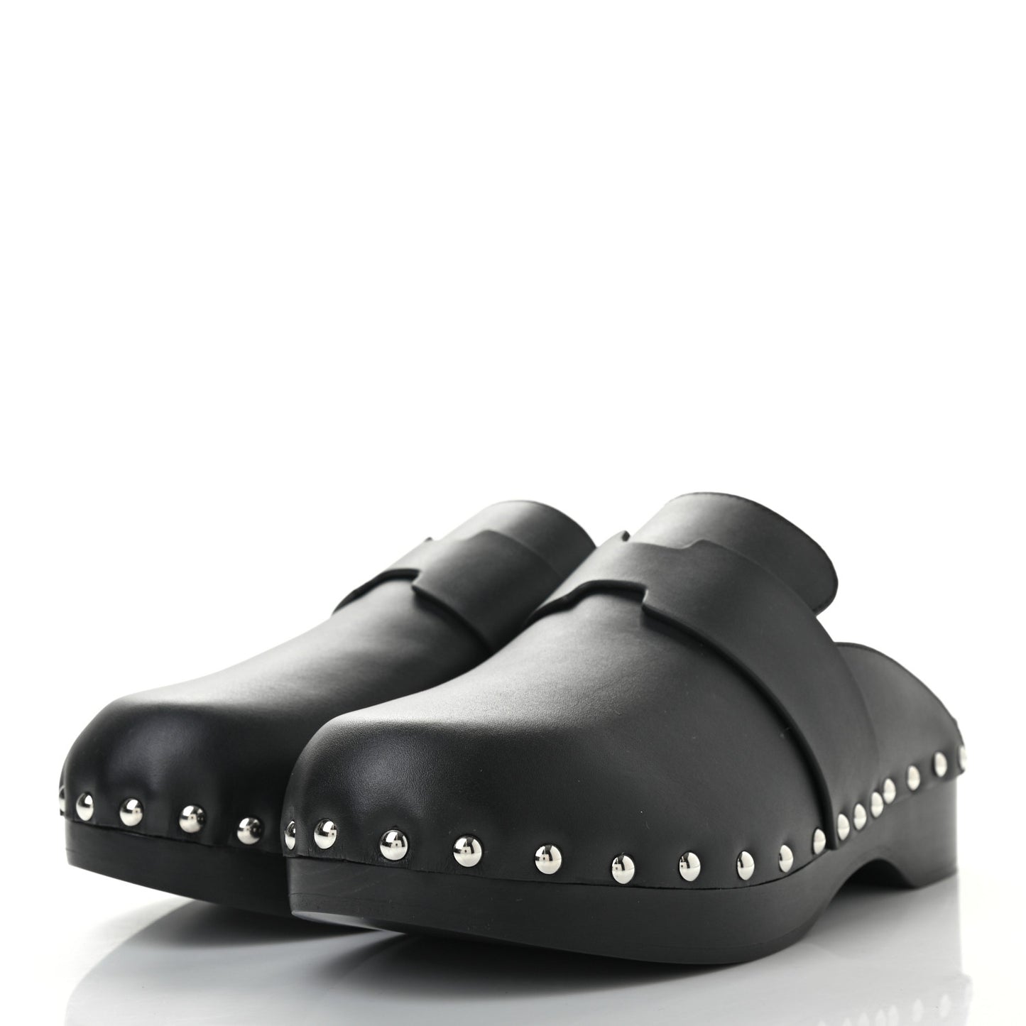 Calfskin Calya Mules 37 Black