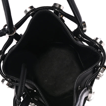 Alexander Wang Calfskin Crystal Embellished Roxy Mini Bucket Bag Black 6 of 11
