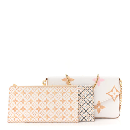 Louis Vuitton Monogram Giant By The Pool 2.0 Felicie Pochette Chain Wallet Beige 3 of 12