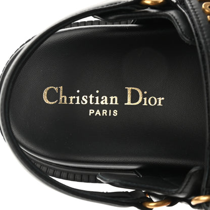 Christian Dior Lambskin Dioract Sandals 39 Black 7 of 9