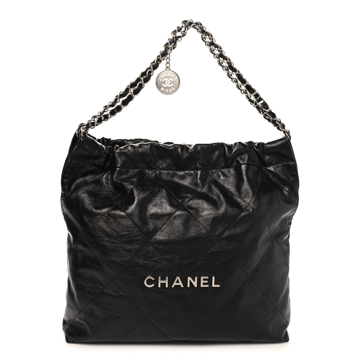 Chanel Shiny Calfskin Quilted Chanel 22 Black 1 of 11