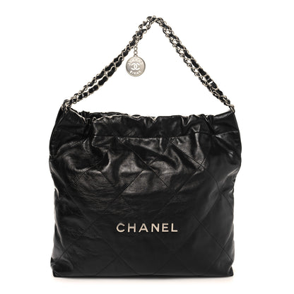 Chanel Shiny Calfskin Quilted Chanel 22 Black 1 of 11