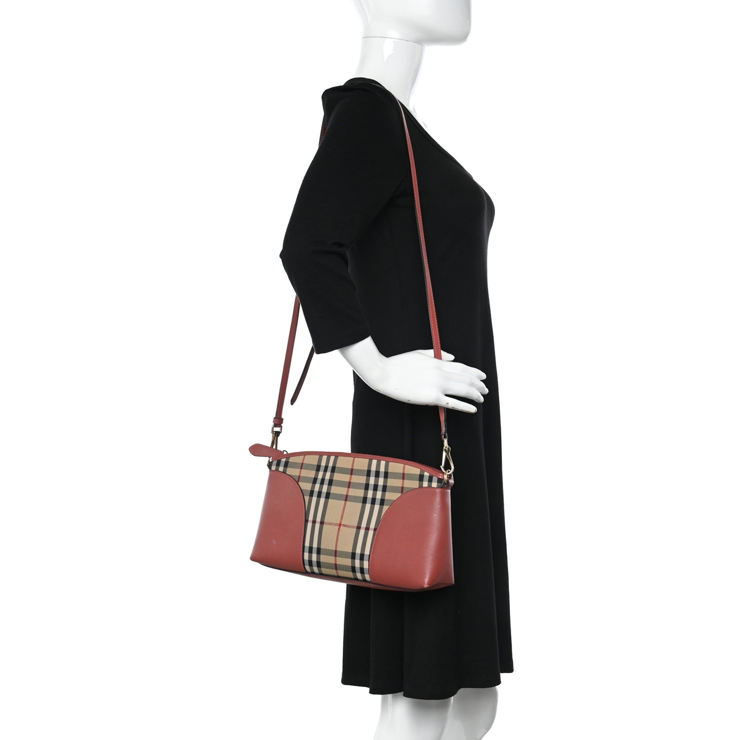 Horseferry Check Small Chichester Crossbody Clutch Bag Parade Red
