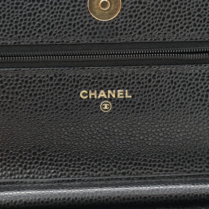 Chanel Caviar Quilted Wallet on Chain WOC Black 6 of 11
