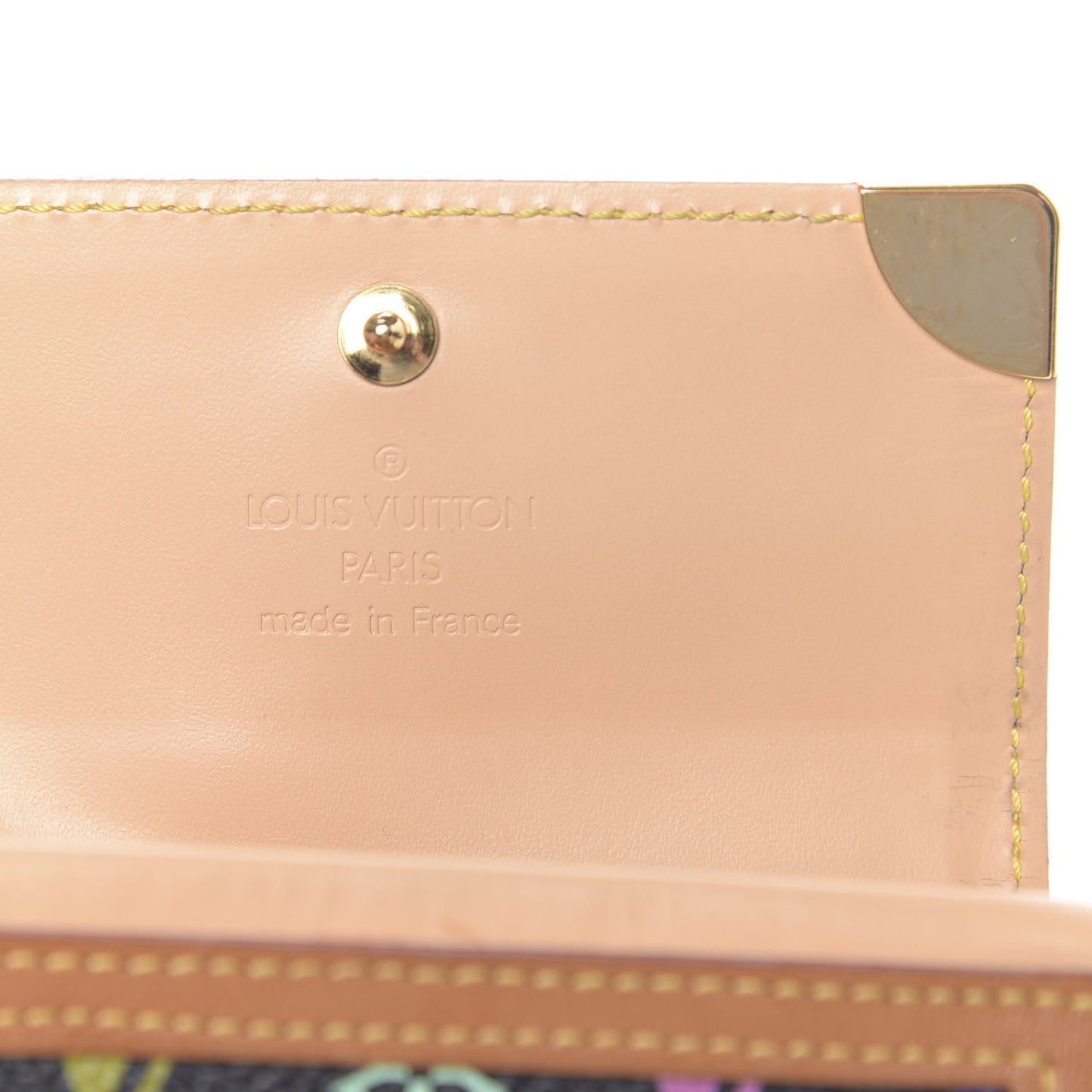 Monogram Multicolor Porte-Monnaie Plat Coin Purse Black