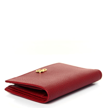 Gucci Dollar Calfskin GG Marmont Zipped Wallet Hibiscus Red 4 of 7