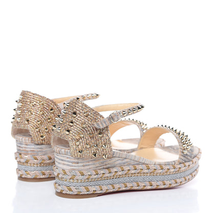 Christian Louboutin Liege Savana Madmonica 60 Platform Sandals 39 Naturalle 4 of 8