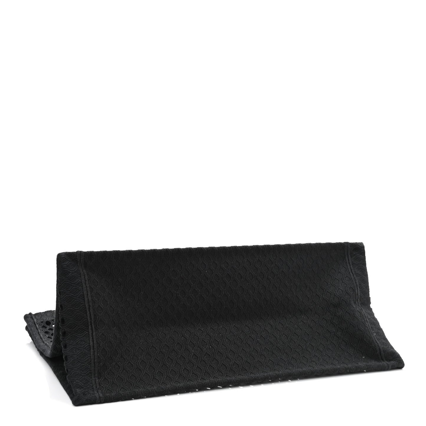 Mesh Embroidered Book Tote Black