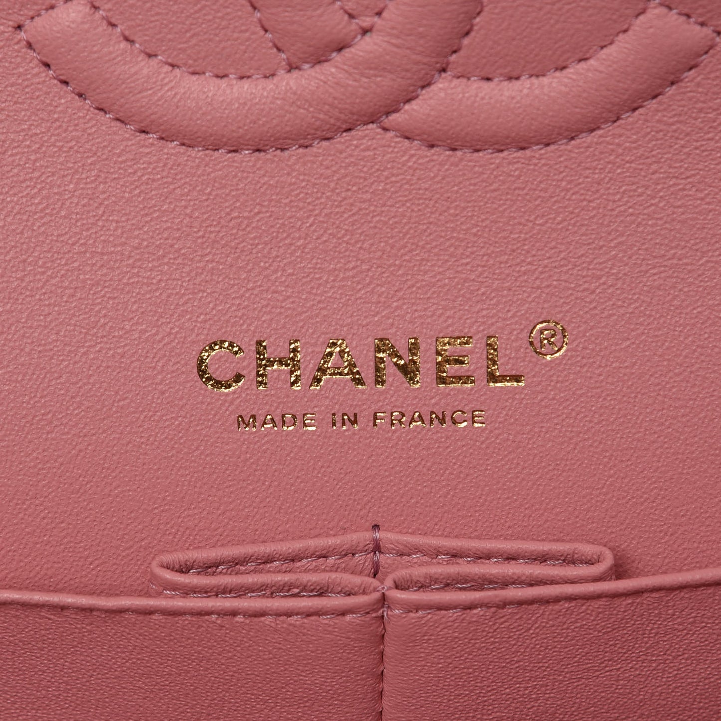 Caviar Chevron Quilted Medium Double Flap Pink