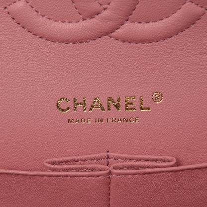 Chanel Caviar Chevron Quilted Medium Double Flap Pink 6 of 8