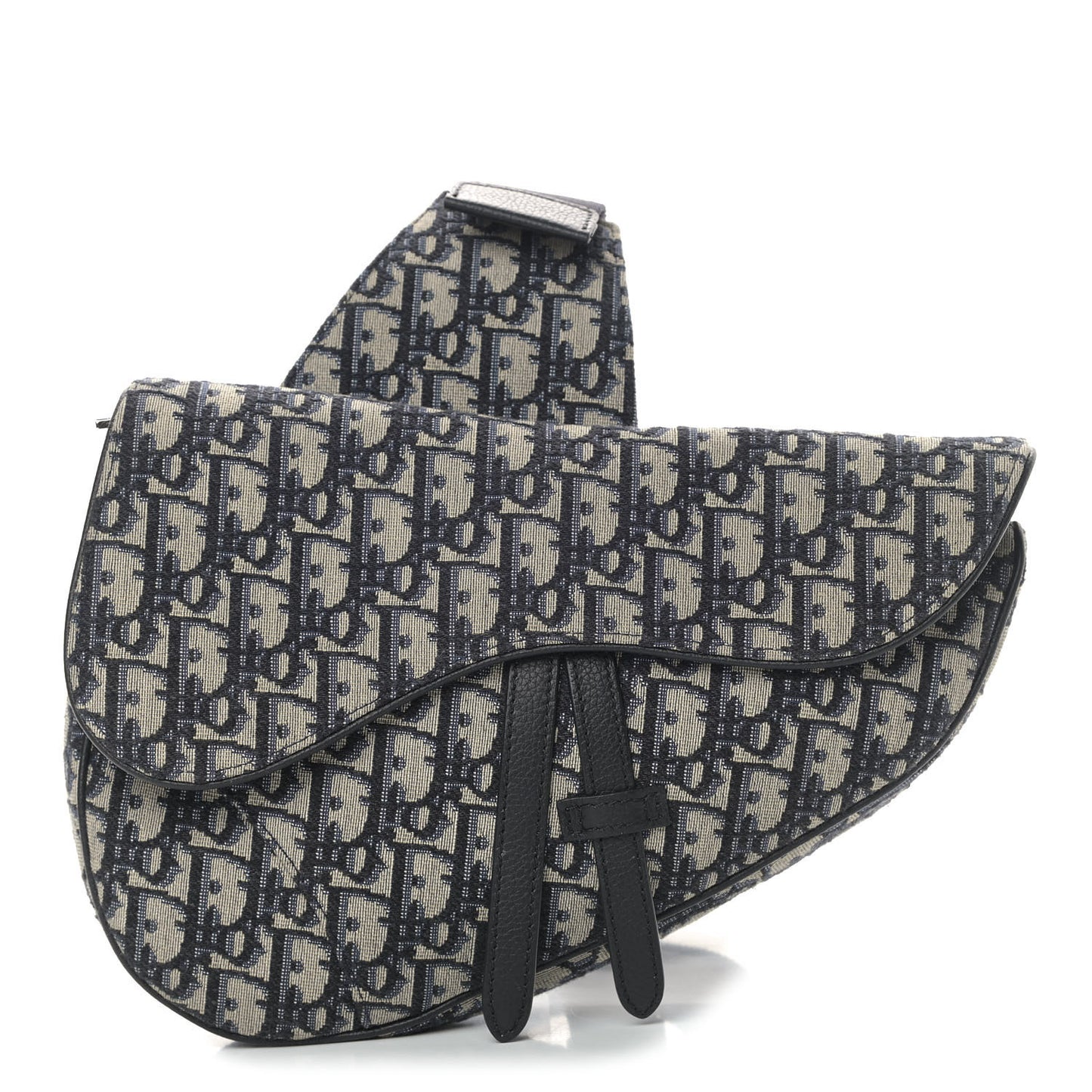 Oblique Mens Saddle Bag Blue