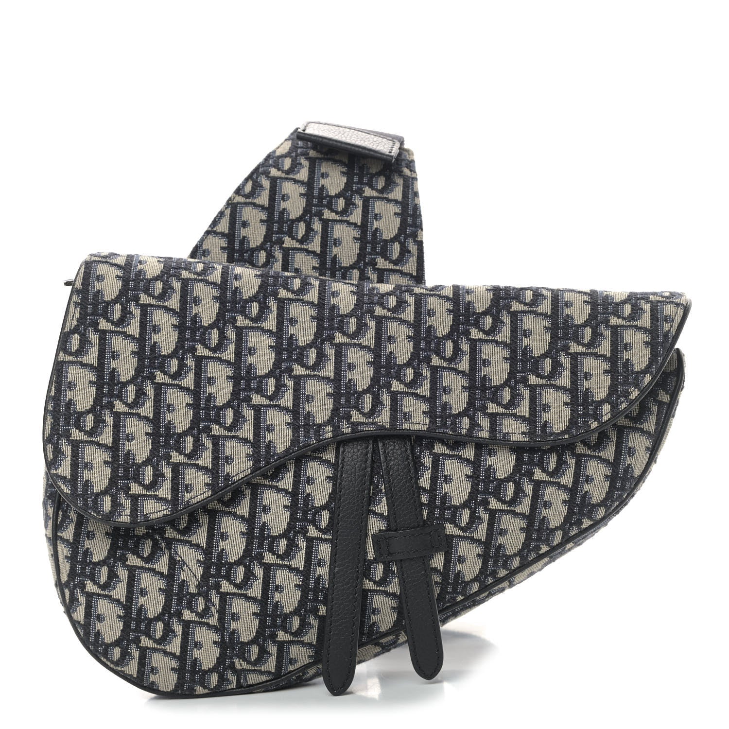 Christian Dior Oblique Mens Saddle Bag Blue 1 of 9