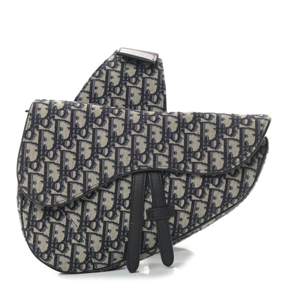Christian Dior Oblique Mens Saddle Bag Blue 1 of 9