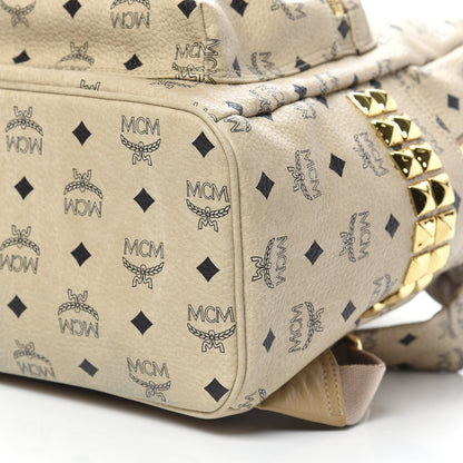 MCM Visetos Large Side Studs Stark Backpack Beige 10 of 12