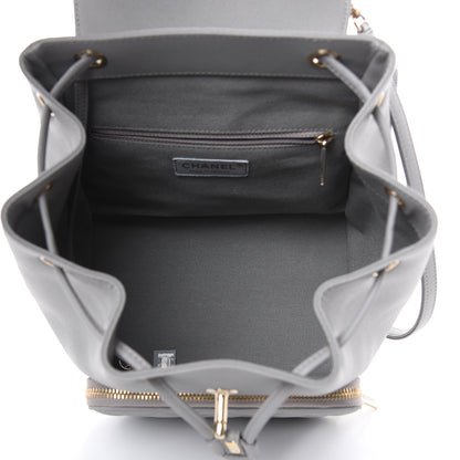 Chanel Caviar Quilted Business Affinity Backpack Grey 5 of 9