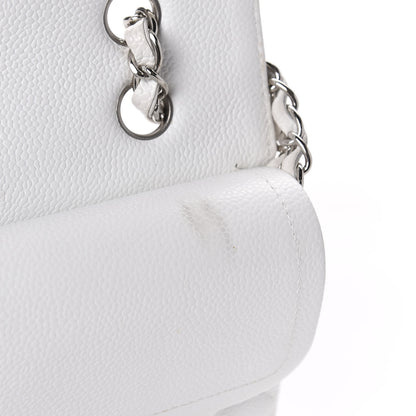 Chanel Caviar Quilted Medium Double Flap White 9 of 17