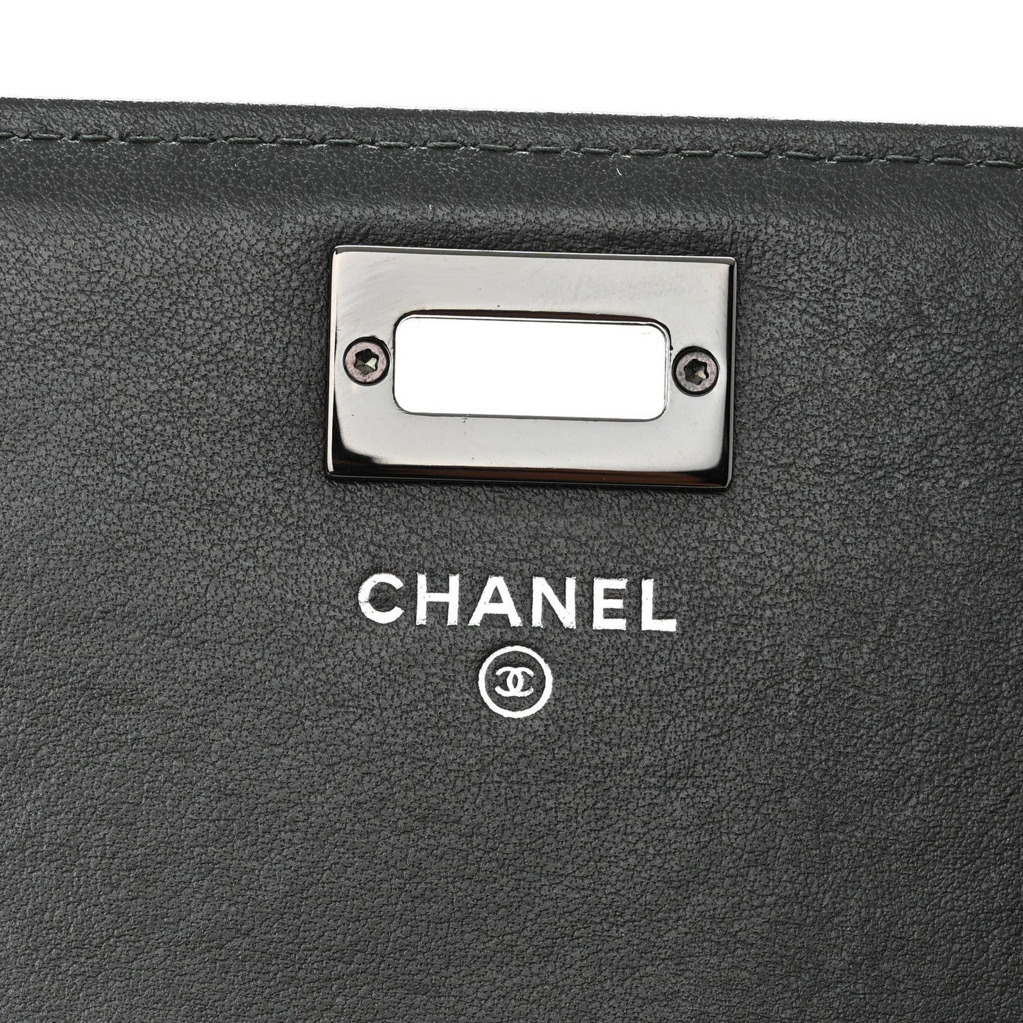 Aged Calfskin Chevron Quilted Reissue 2.55 Square Wallet On Chain WOC So Black