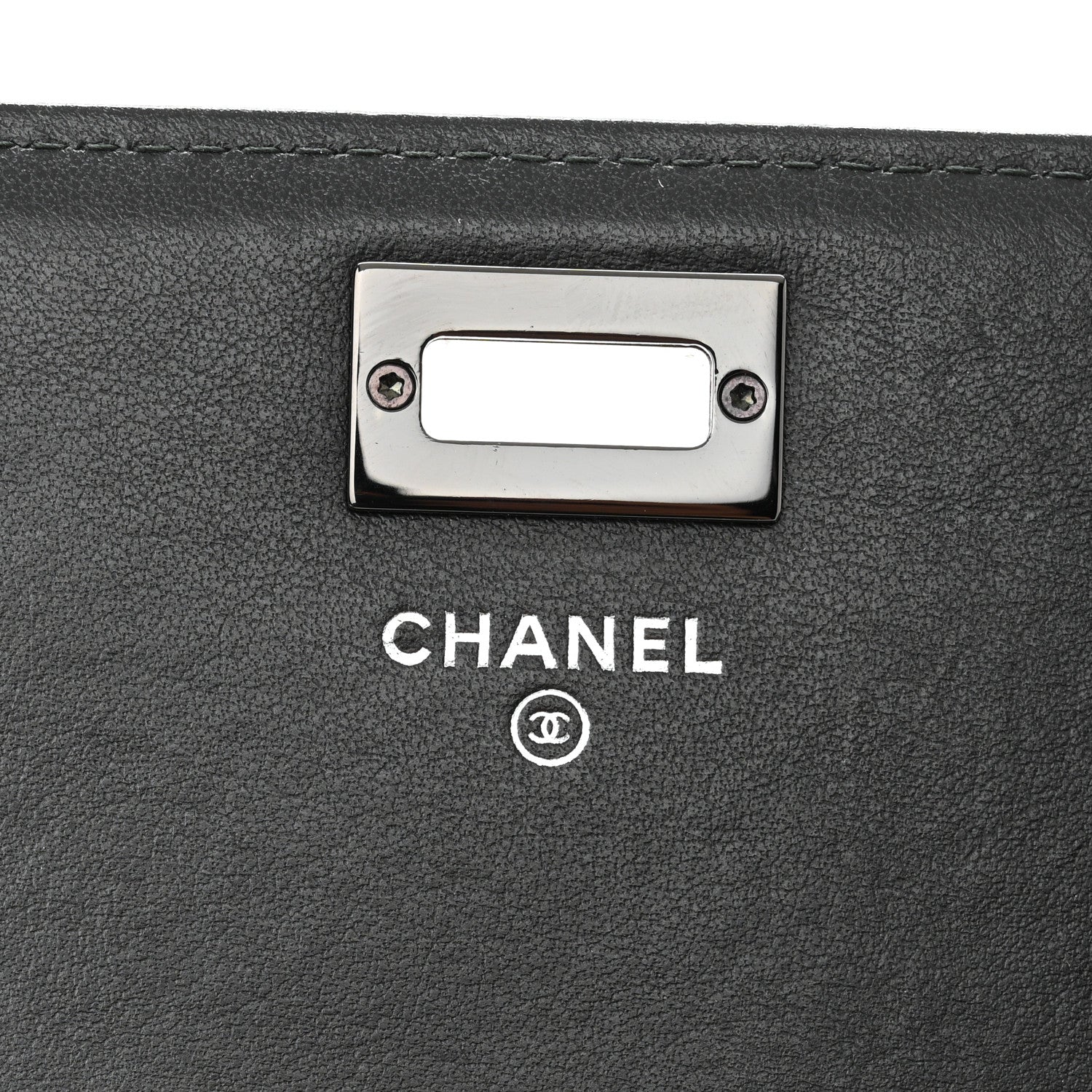 Chanel Aged Calfskin Chevron Quilted Reissue 2.55 Square Wallet On Chain WOC So Black 6 of 12