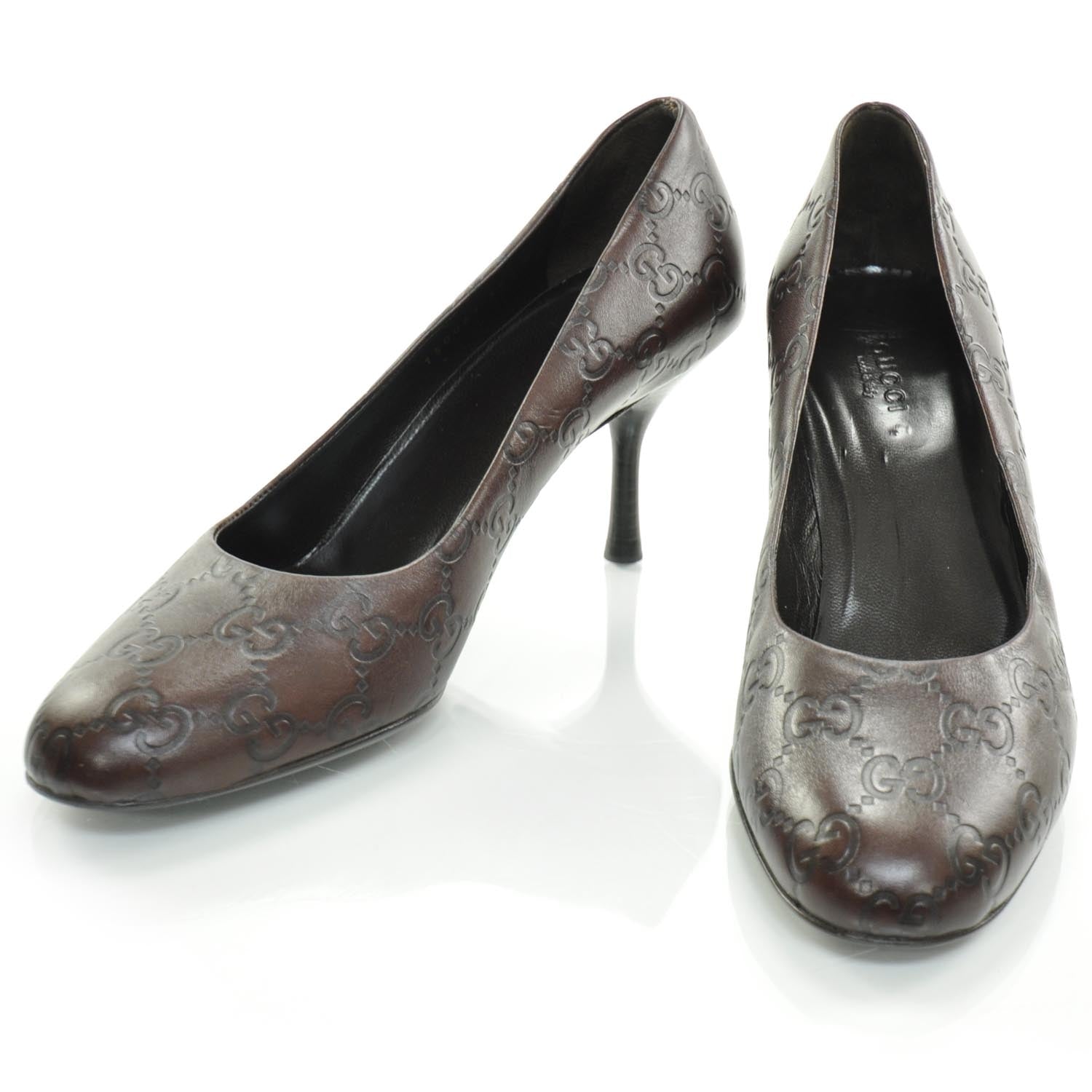 Gucci Guccissima Heels 36.5 Brown 1 of 9