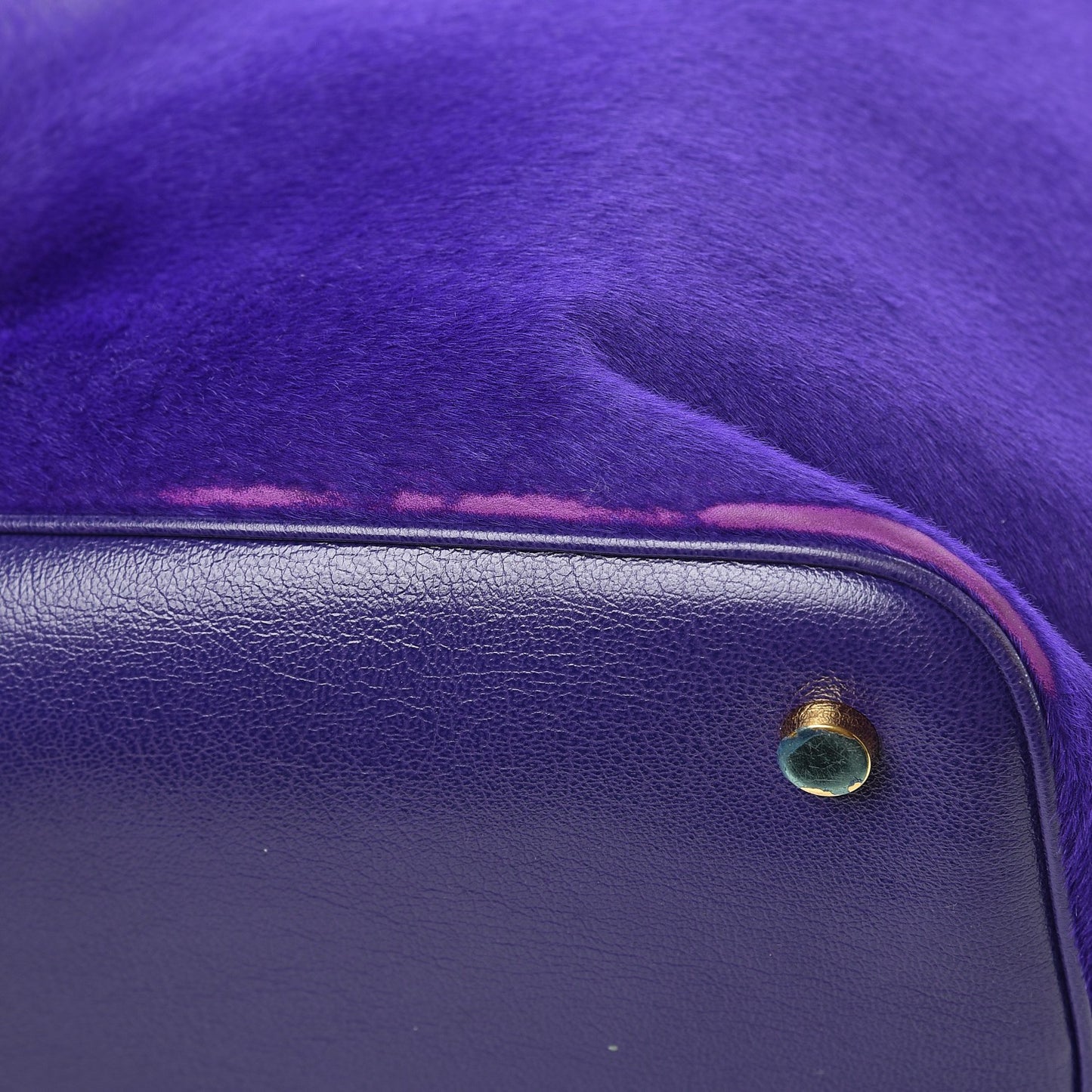 Calf Hair Medium Jennifer Trapeze Tote Purple