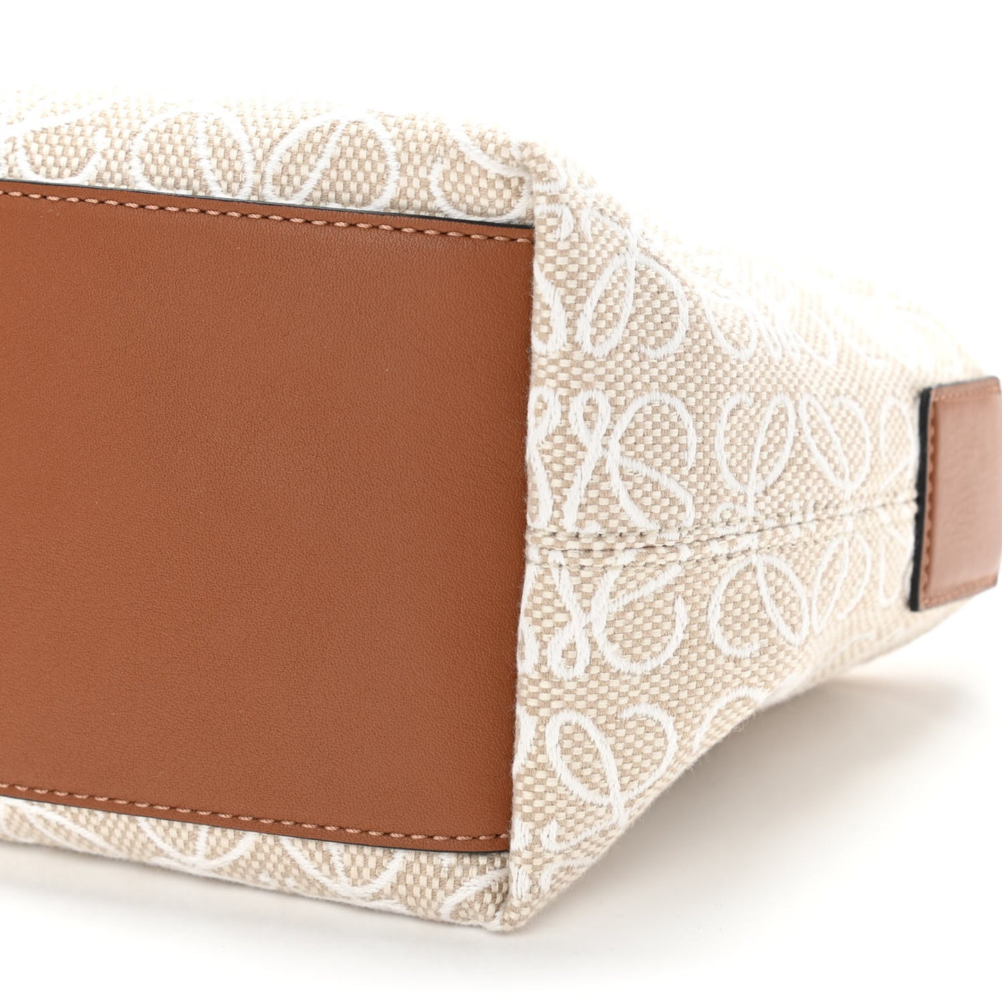 Jacquard Anagram Calfskin Small Cubi Bag Ecru Tan