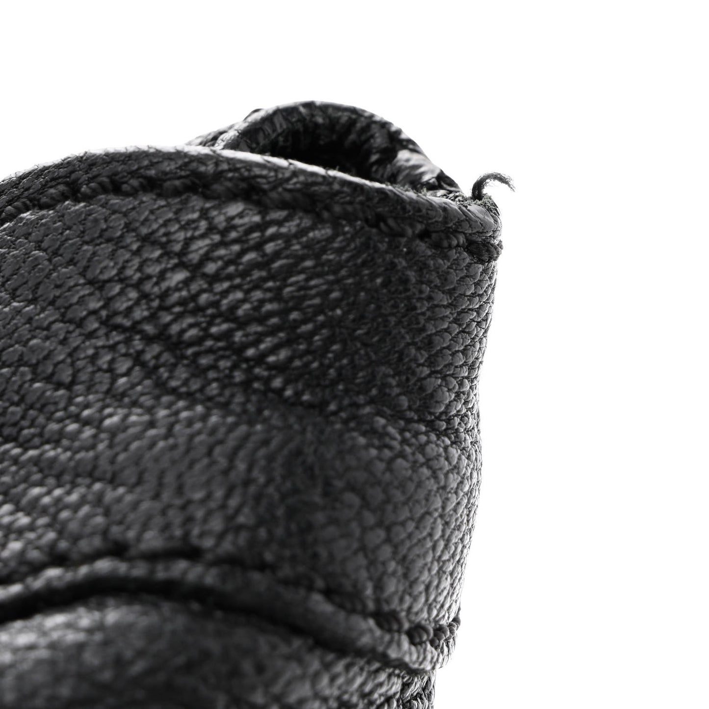Grained Calfskin Catch Satchel Black