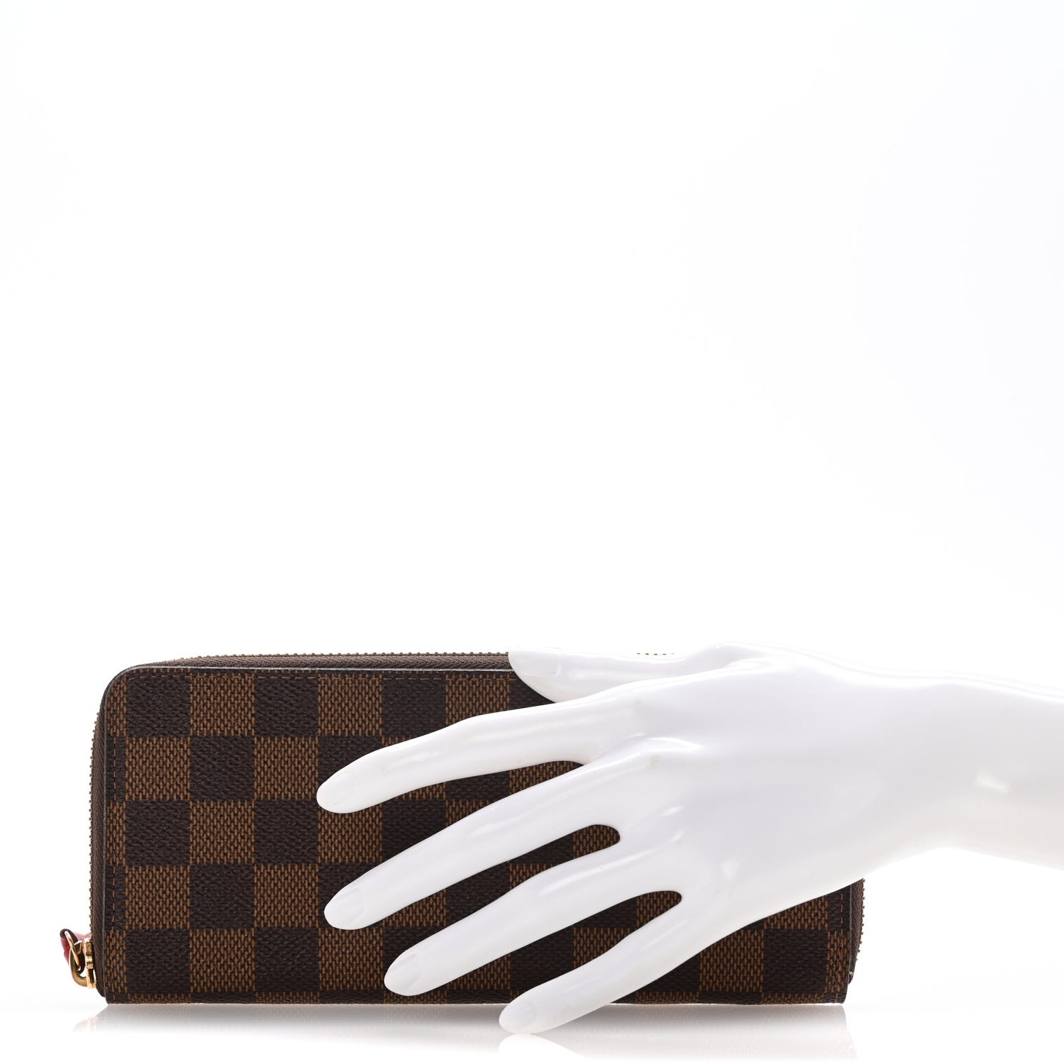 Louis Vuitton Damier Ebene Clemence Wallet Cherry 2 of 11