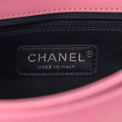 Chanel Shiny Goatskin Quilted Small Double Carry Waist Chain Flap Pink 6 of 9