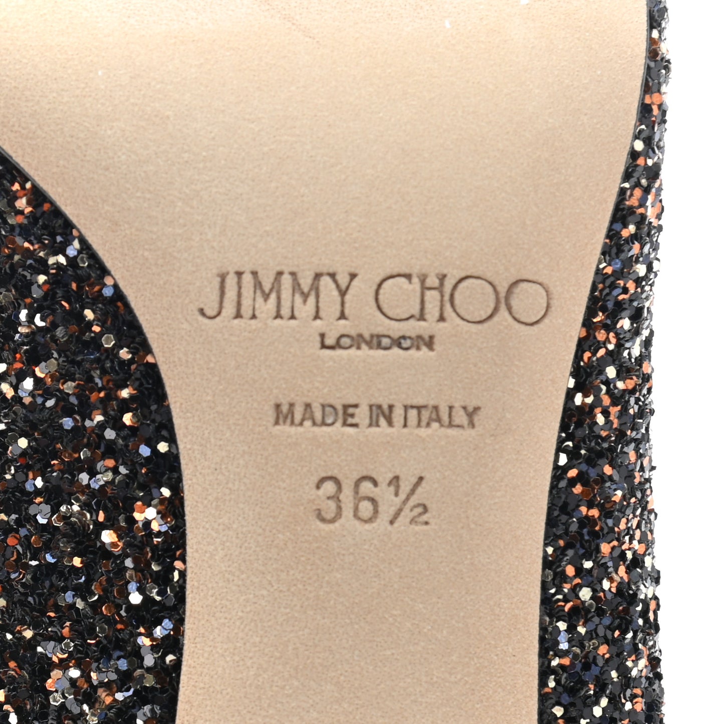 Glitter Pointy Toe Romy 60 Pumps 36.5 Amethyst Mix